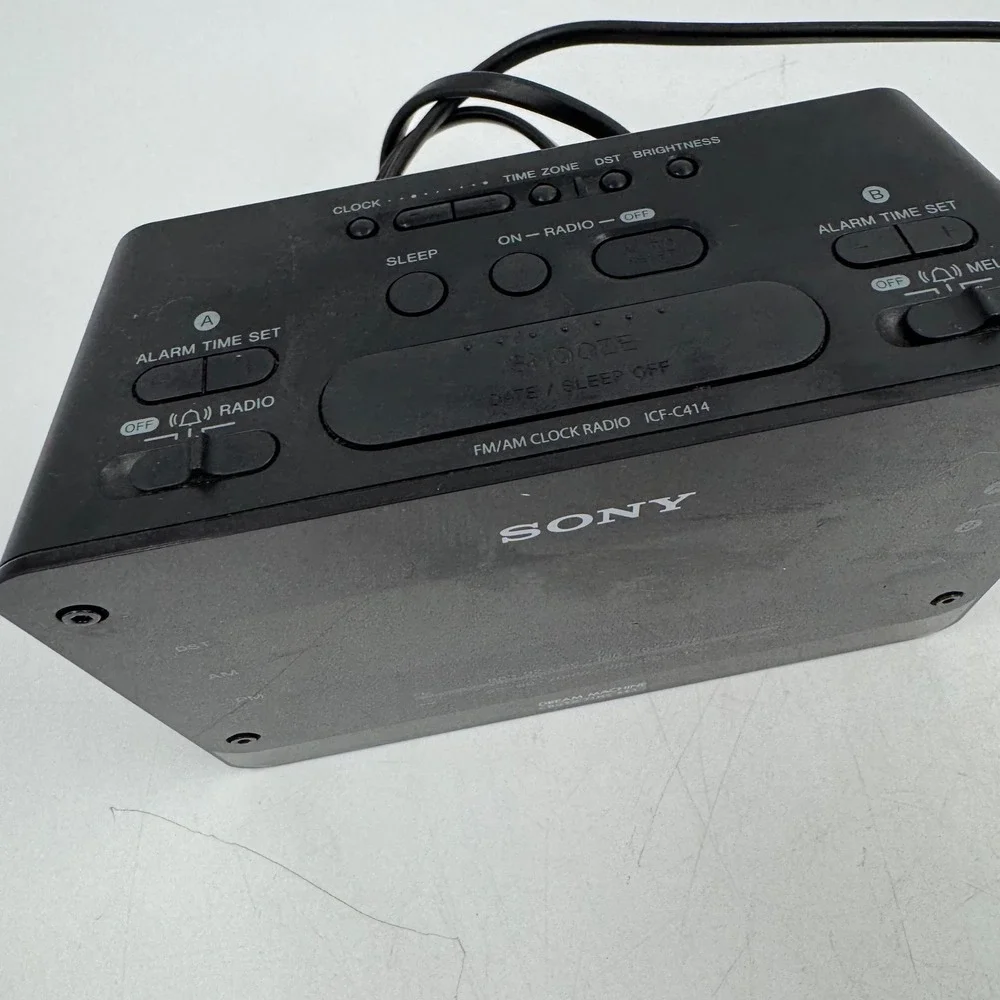 Sony Dream Machine ICF-C414 FM AM‎ Clock Radio Alarm Time Set Tested Working